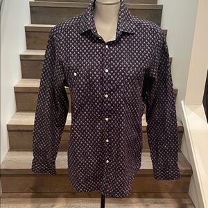 Men's Navy Patterned Shirt